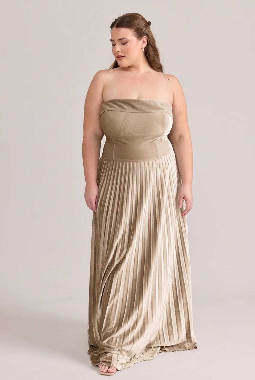 Saylor Velvet Pleated Dress | Made To Order - Image 20