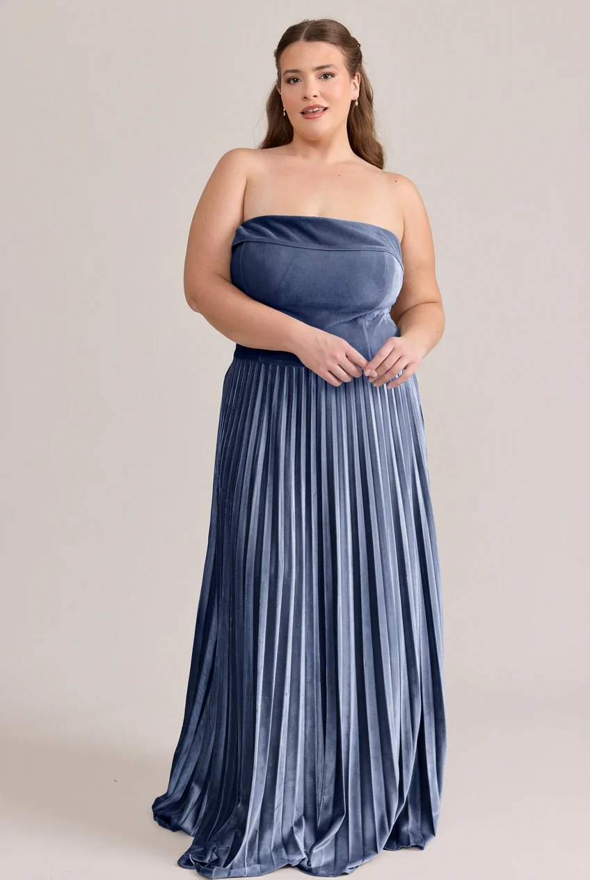 Saylor Velvet Pleated Dress | Made To Order - Image 21