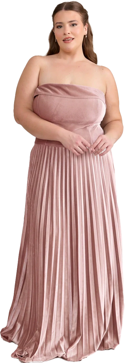 Saylor Velvet Pleated Dress | Made To Order - Image 47