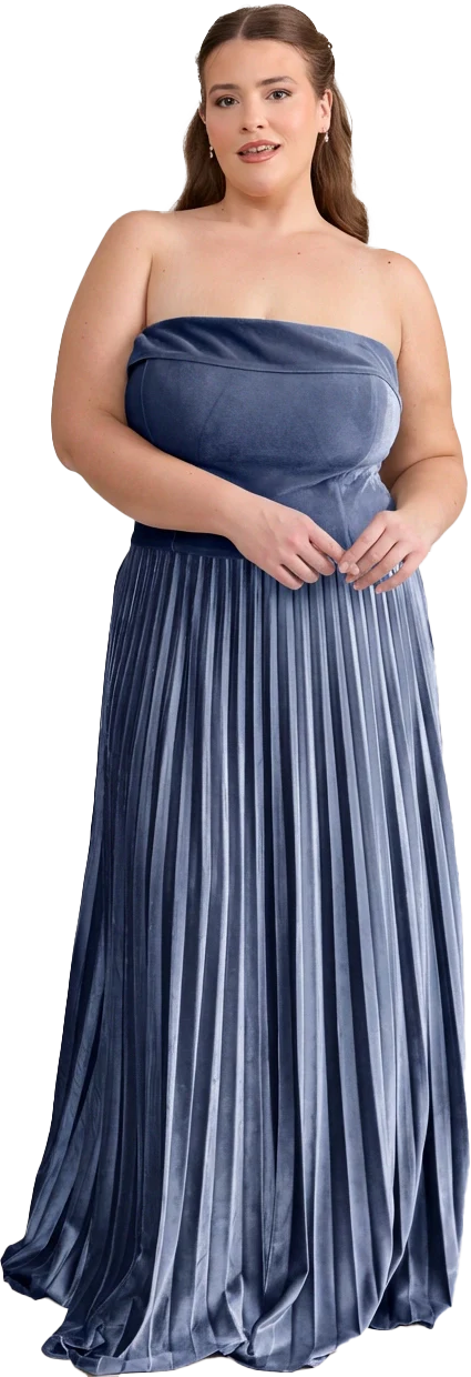 Saylor Velvet Pleated Dress | Made To Order - Image 55