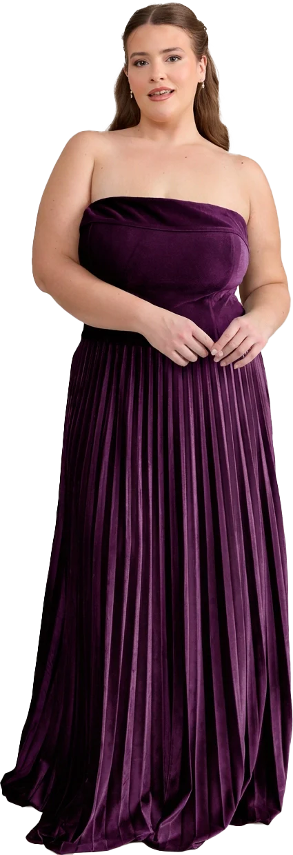 Saylor Velvet Pleated Dress | Made To Order - Image 60