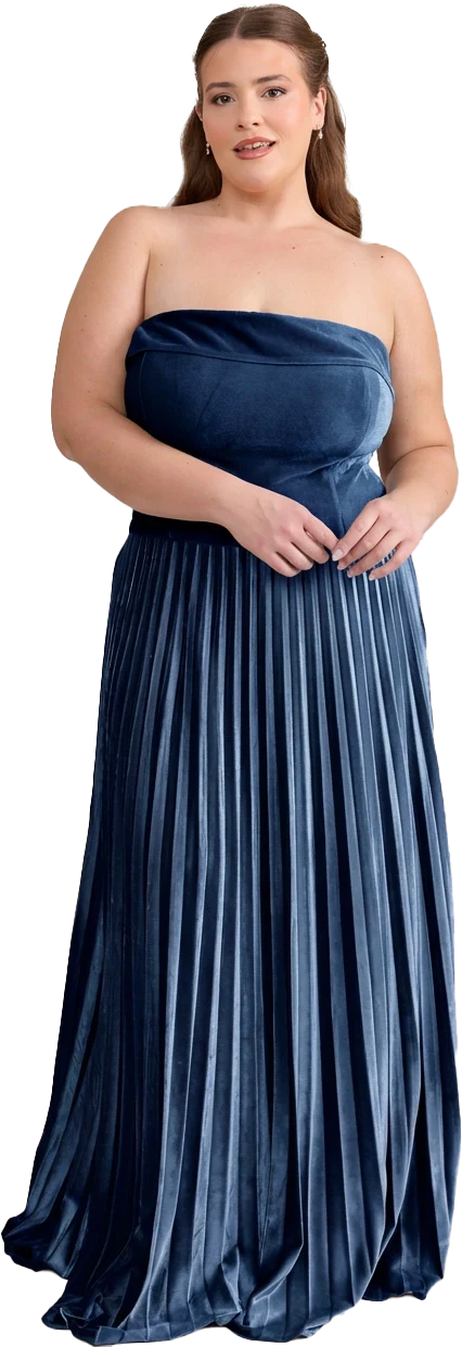 Saylor Velvet Pleated Dress | Made To Order - Image 63