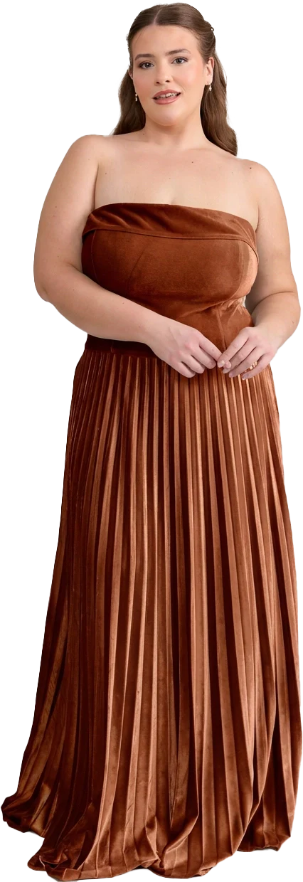 Saylor Velvet Pleated Dress | Made To Order - Image 64