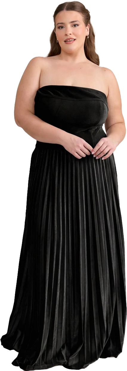 Saylor Velvet Pleated Dress | Made To Order - Image 68