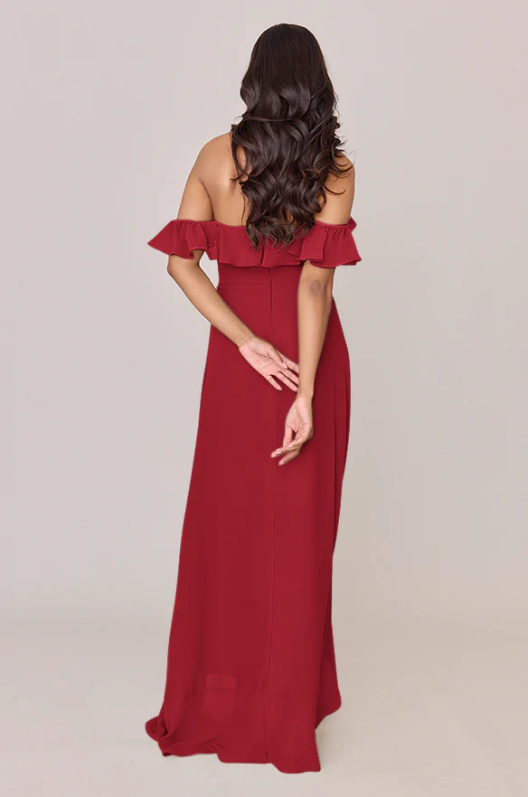 Scarlet Chiffon Dress | Made To Order - Image 63