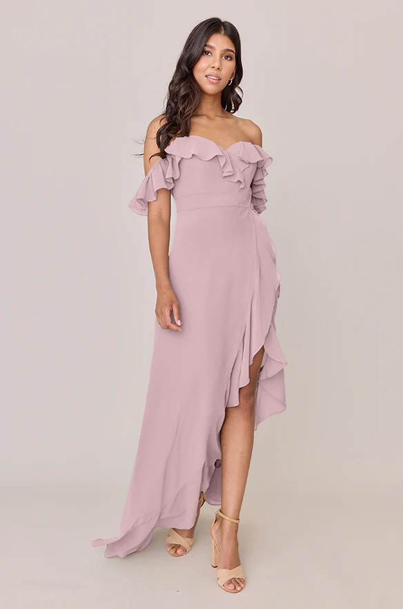 Scarlet Chiffon Dress | Made To Order - Image 70
