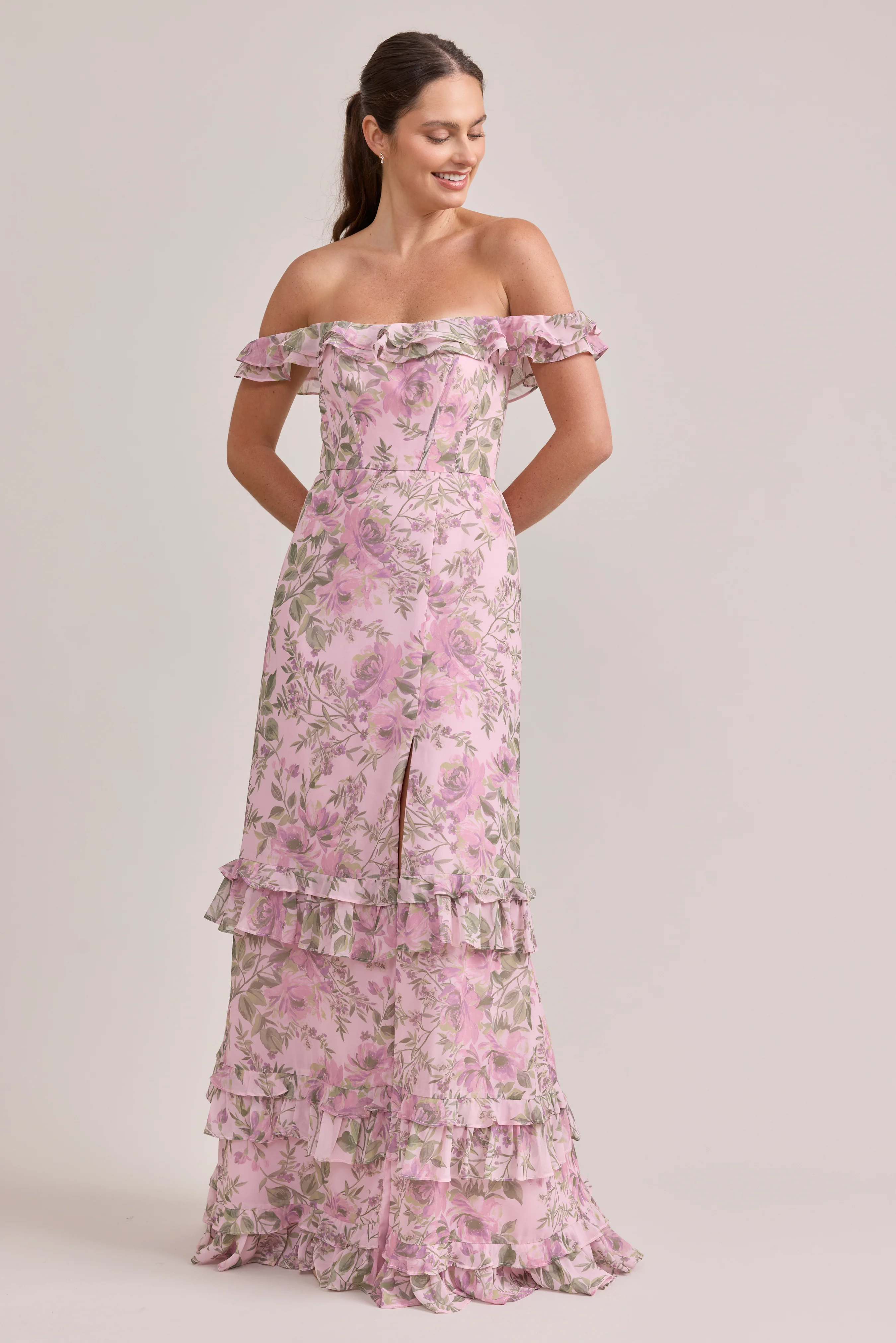 Shea Chiffon Floral Print Dress | Made To Order