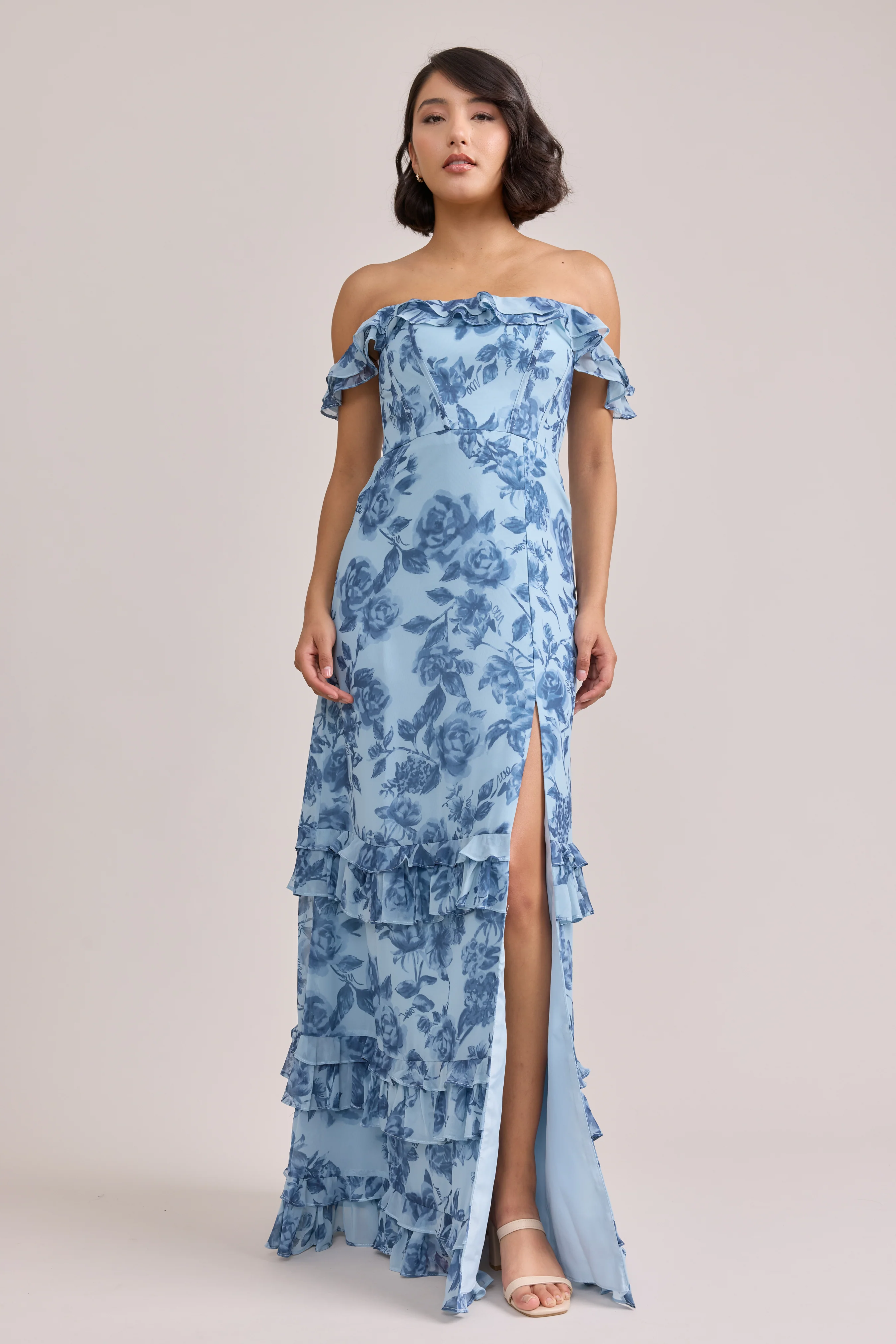 Shea Chiffon Floral Print Dress | Made To Order - Image 11