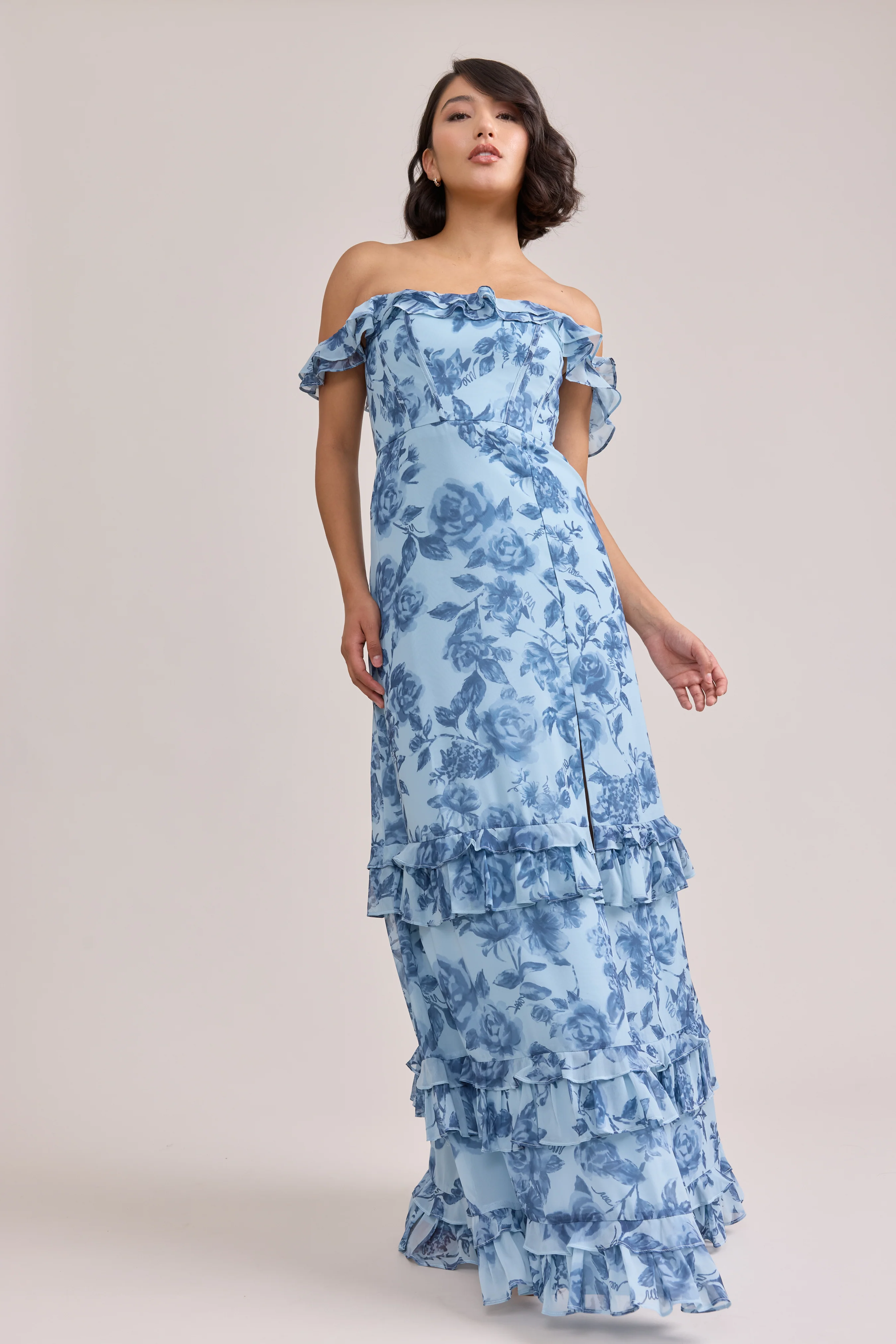 Shea Chiffon Floral Print Dress | Made To Order - Image 14