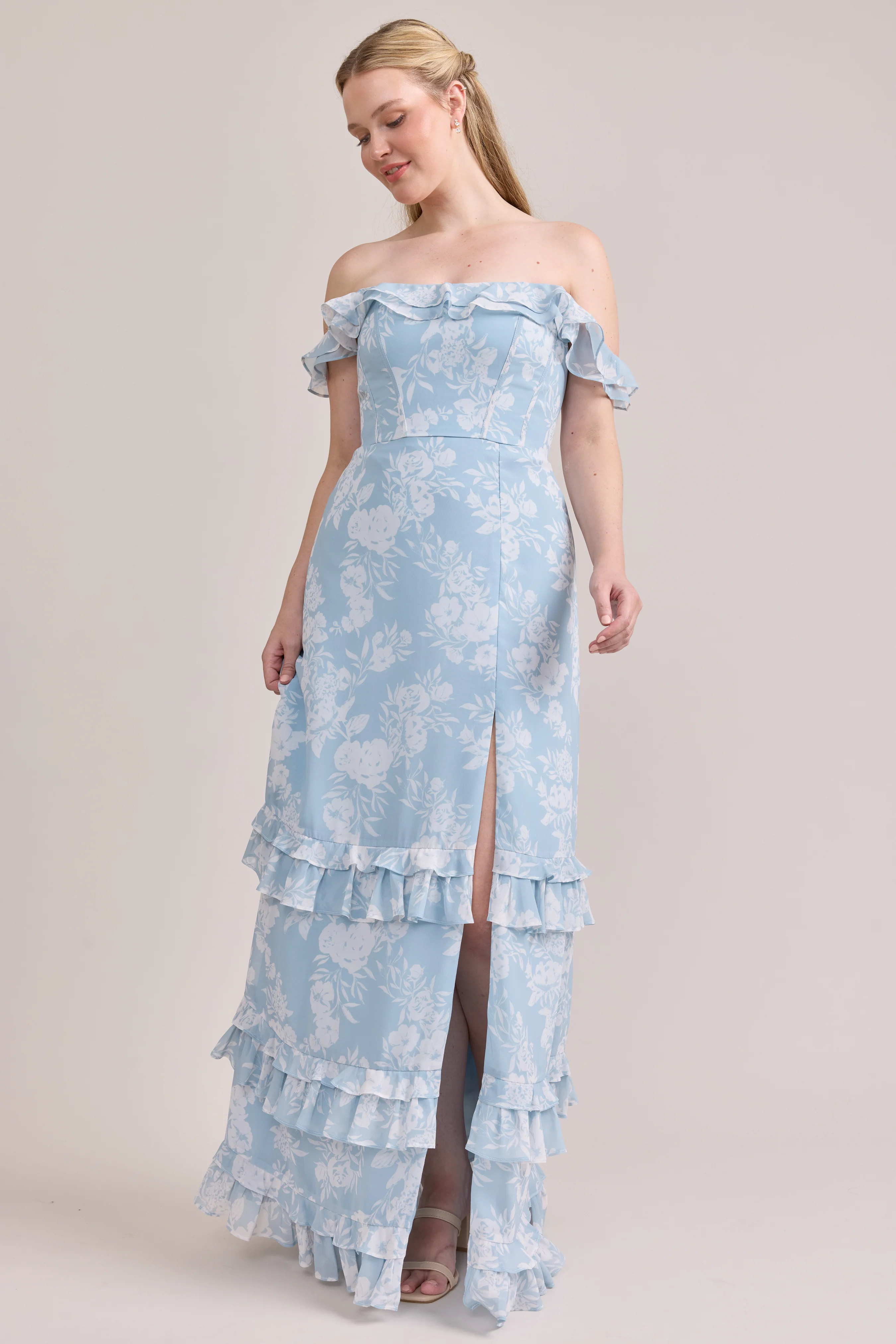 Shea Chiffon Floral Print Dress | Made To Order - Image 16