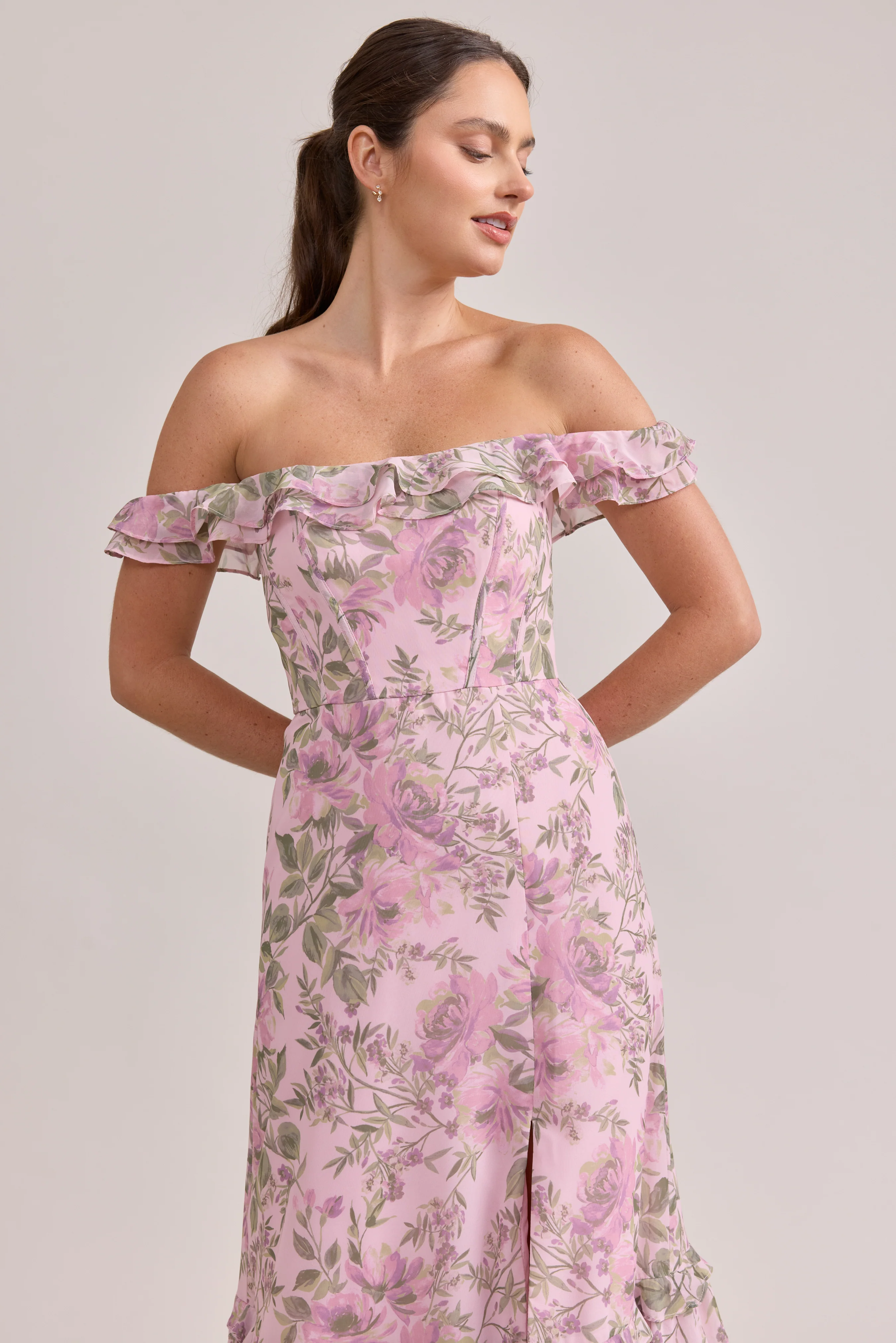 Shea Chiffon Floral Print Dress | Made To Order - Image 2