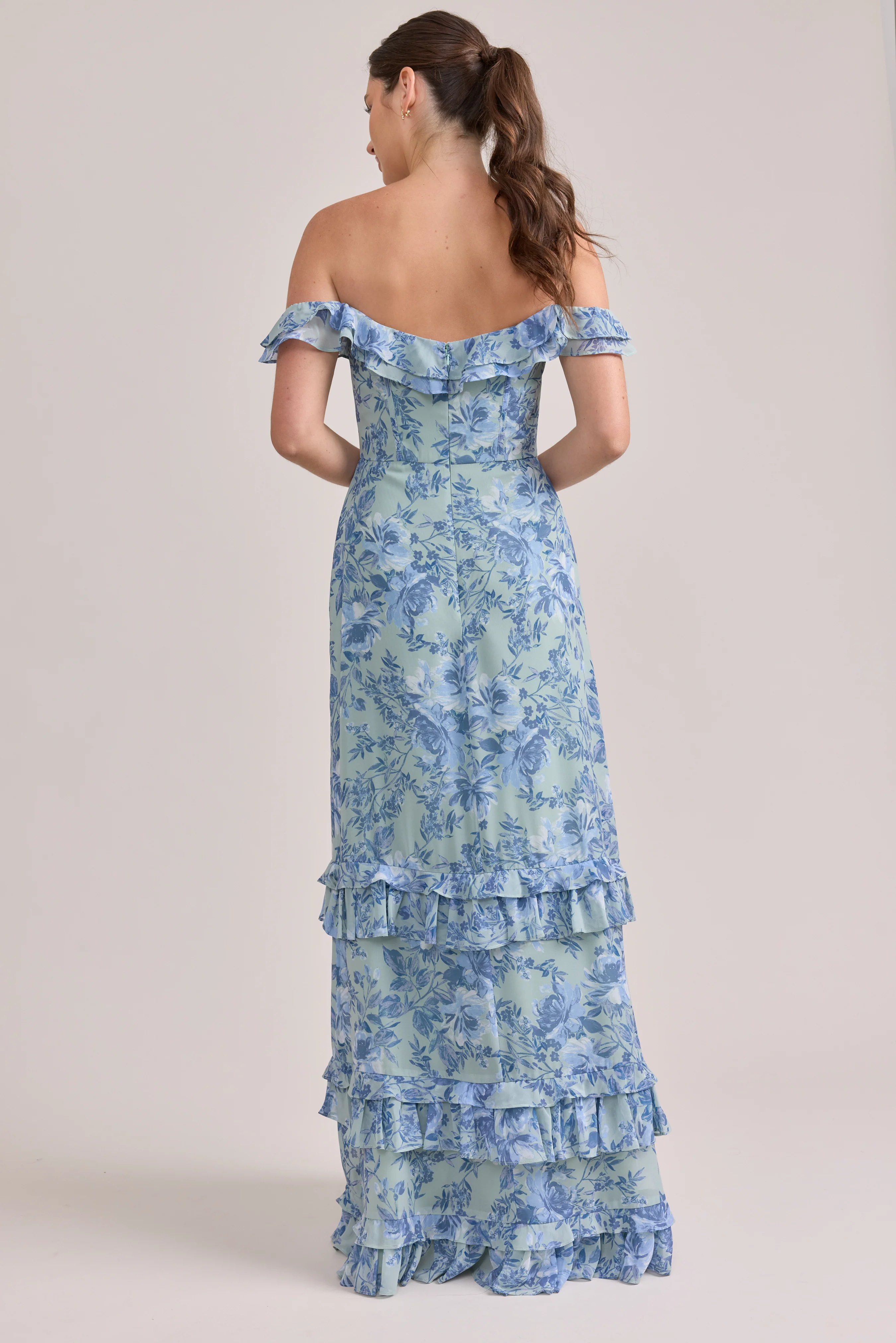 Shea Chiffon Floral Print Dress | Made To Order - Image 21