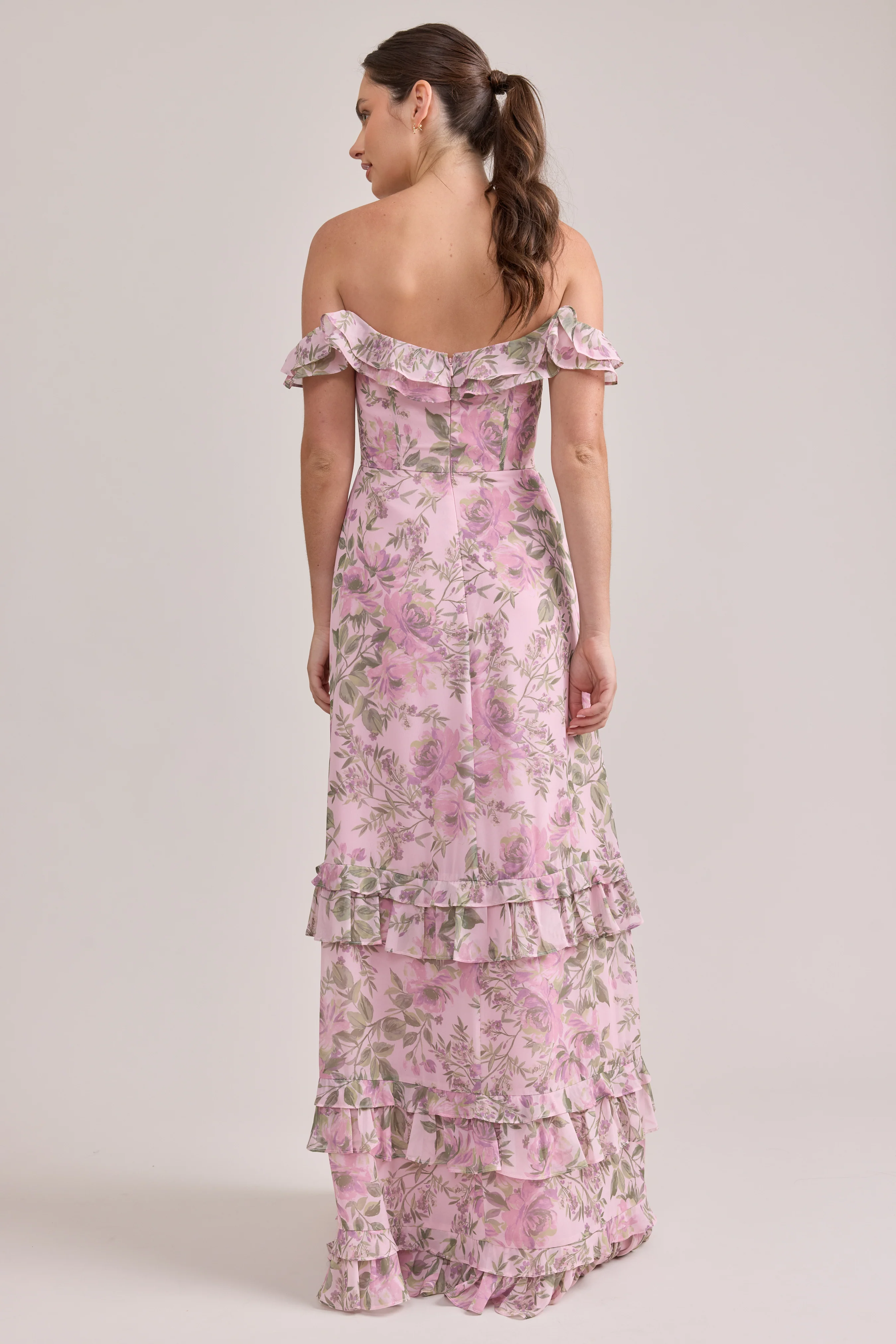 Shea Chiffon Floral Print Dress | Made To Order - Image 3