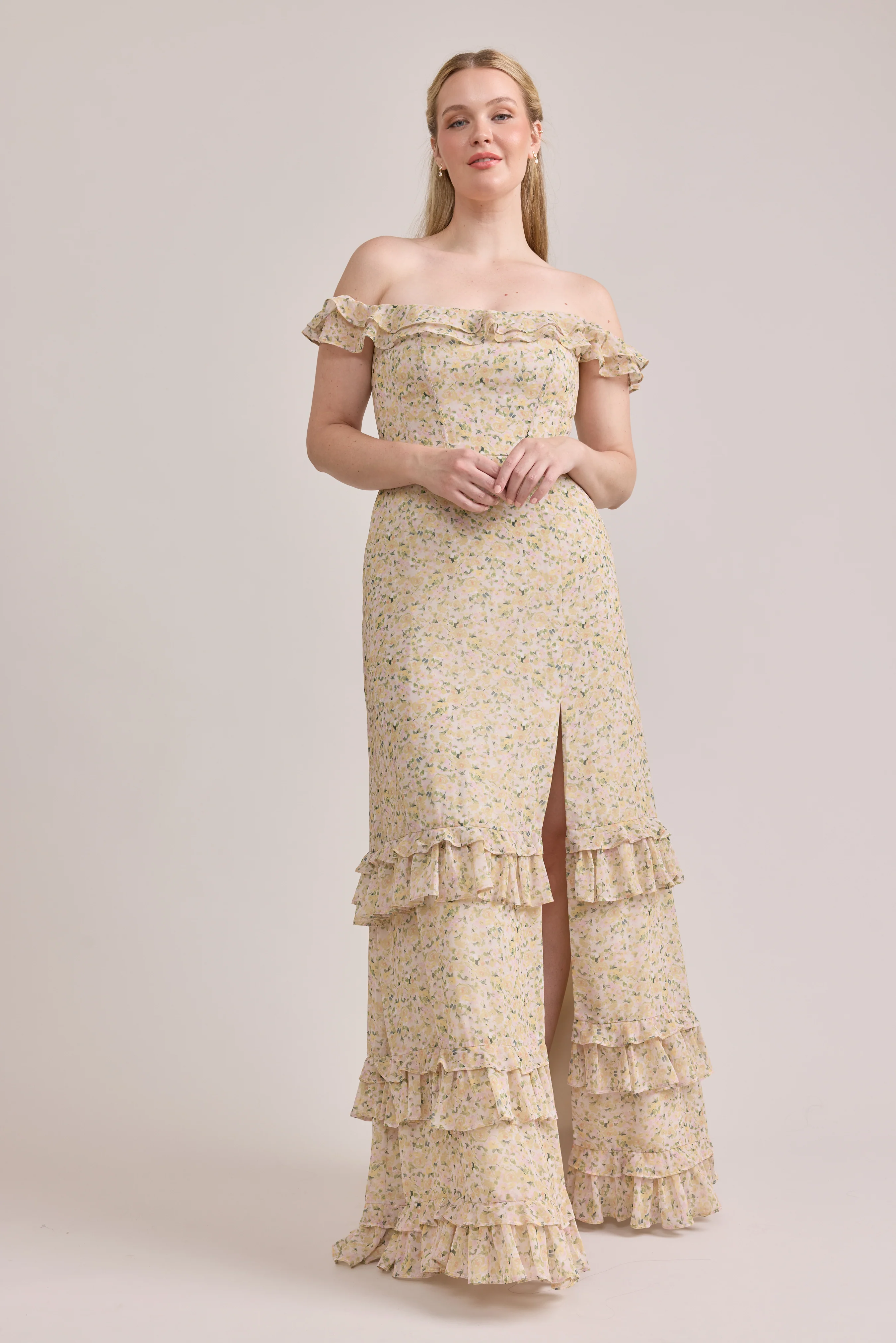 Shea Chiffon Floral Print Dress | Made To Order - Image 6