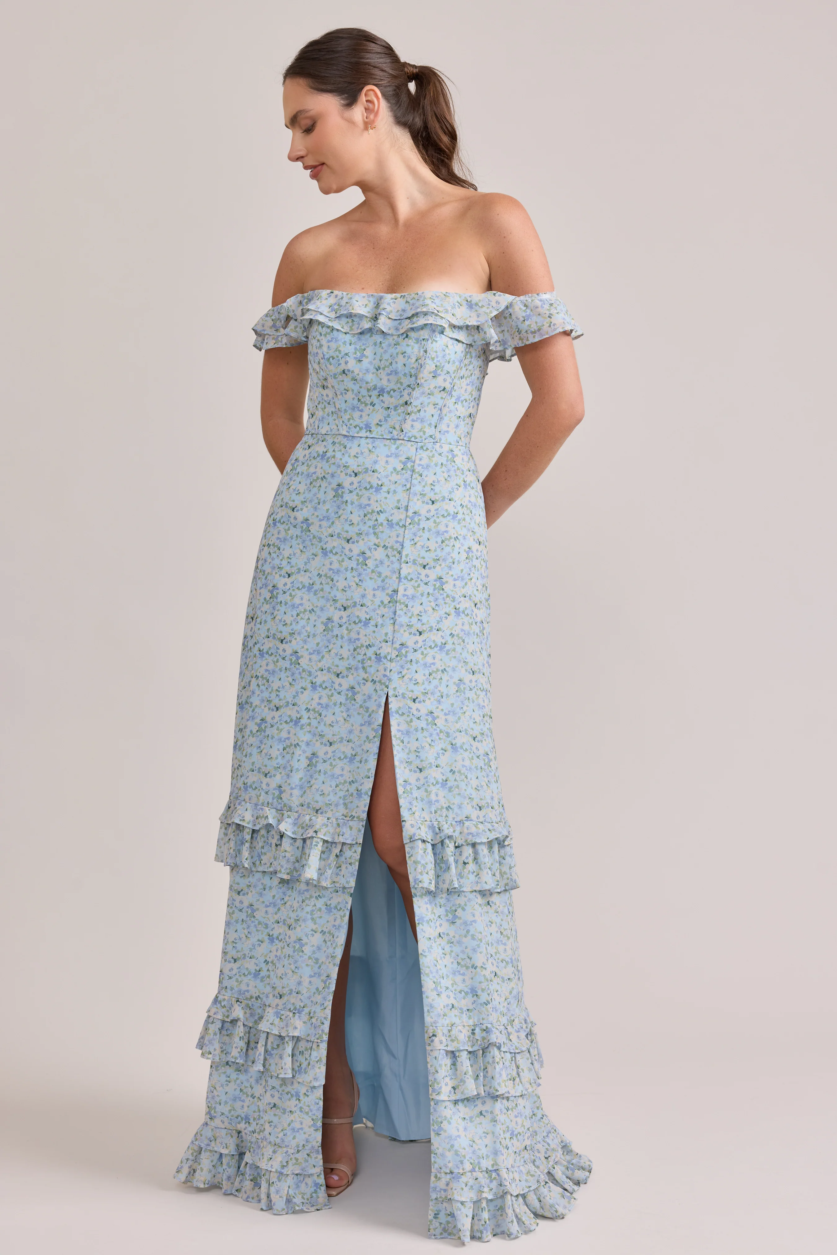 Shea Chiffon Floral Print Dress | Made To Order - Image 8