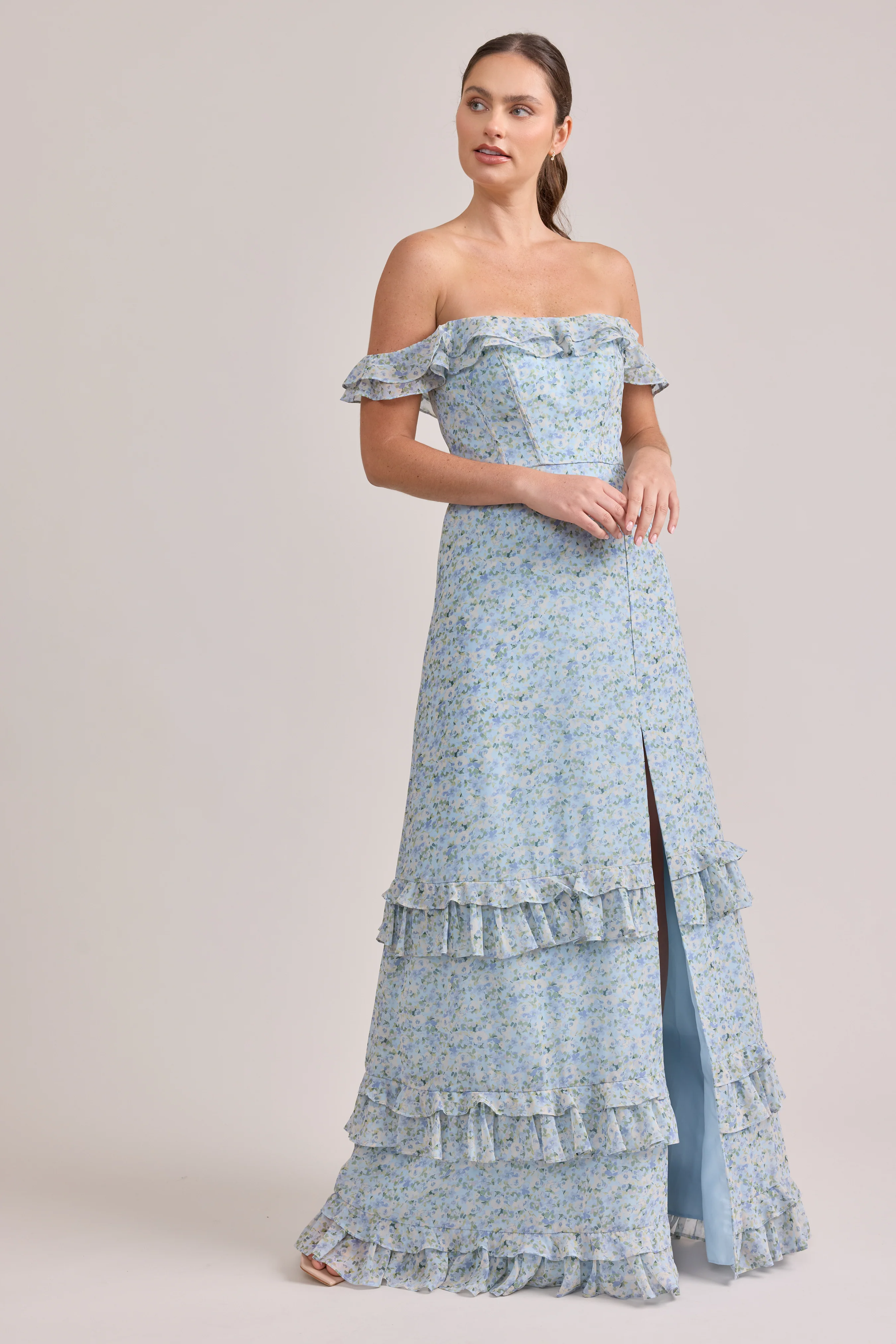 Shea Chiffon Floral Print Dress | Made To Order - Image 9