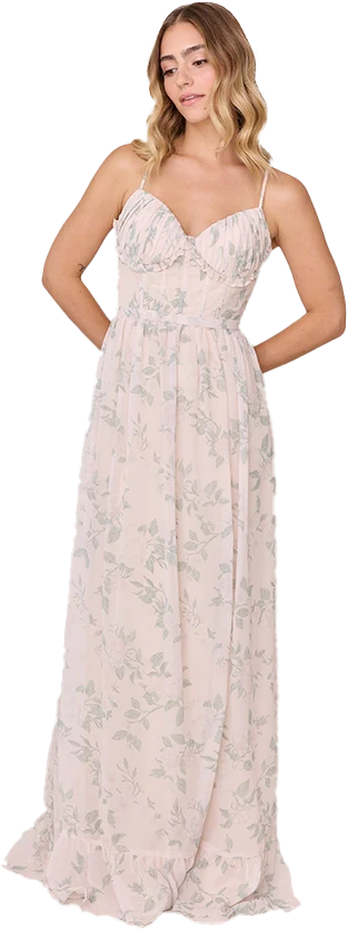 Shylah Chiffon Floral Print Dress | Made To Order - Image 37