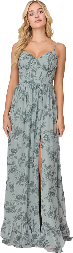 Shylah Chiffon Floral Print Dress | Made To Order - Image 45