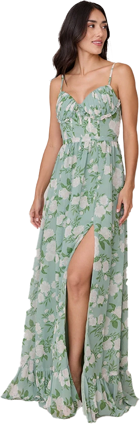 Shylah Chiffon Floral Print Dress | Made To Order - Image 46