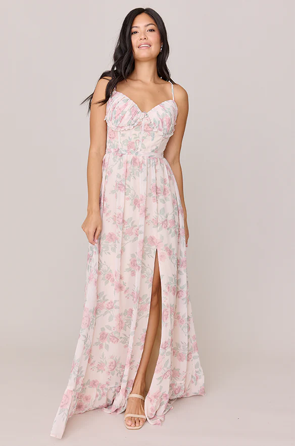 Shylah Chiffon Floral Print Dress | Made To Order - Image 9