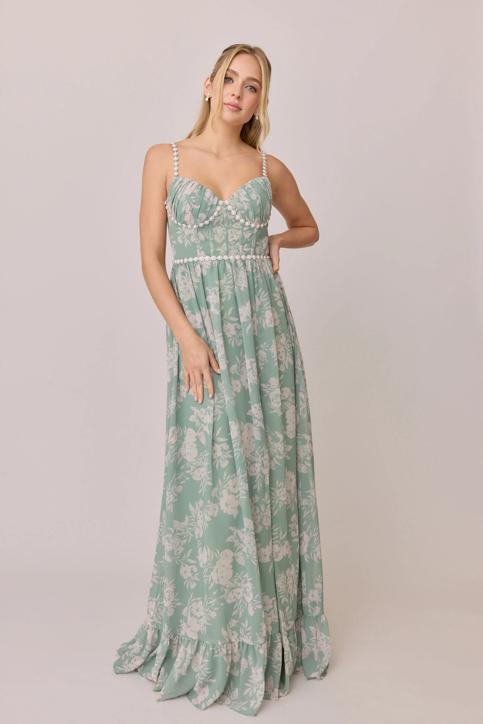 Shylah Luxe Chiffon Floral Print Dress | Made To Order - Image 17