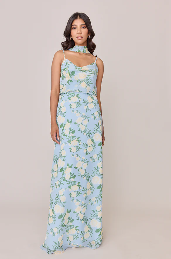 Skye Chiffon Floral Print Dress | Made To Order - Image 23
