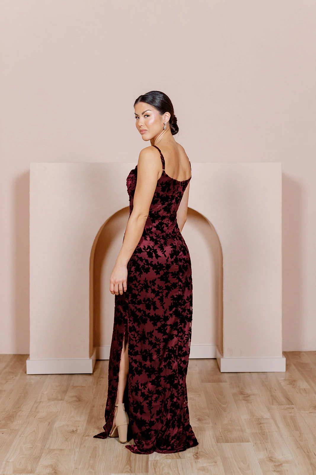 Skye Floral Burnout Velvet Dress | Made To Order - Image 14