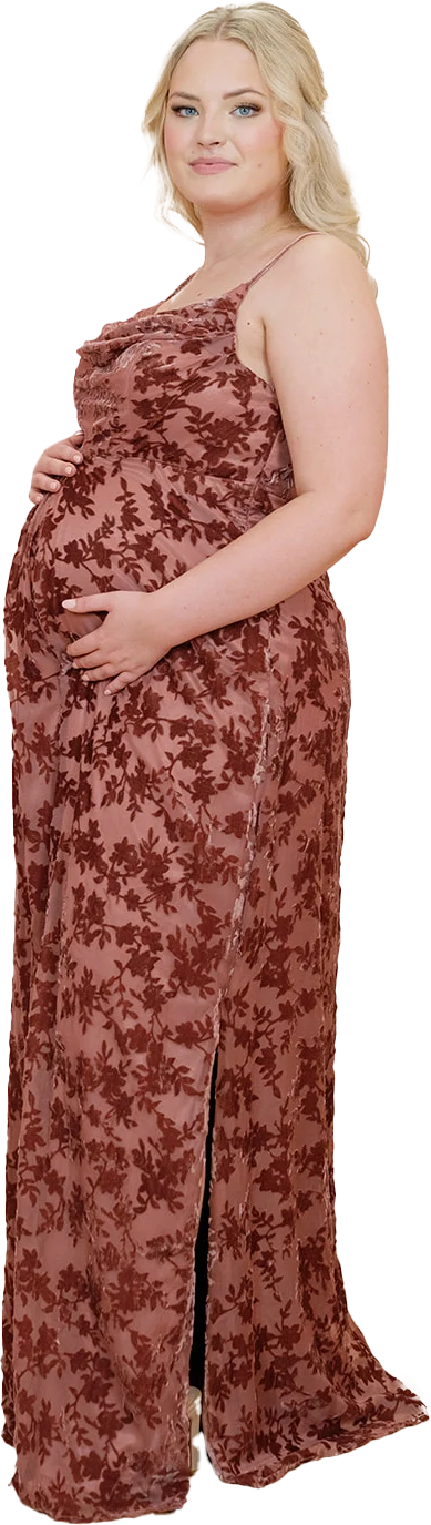 Skye Floral Burnout Velvet Dress | Made To Order - Image 29