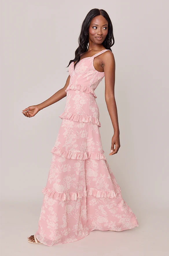 Sloane Chiffon Floral Print Dress | Made To Order - Image 11