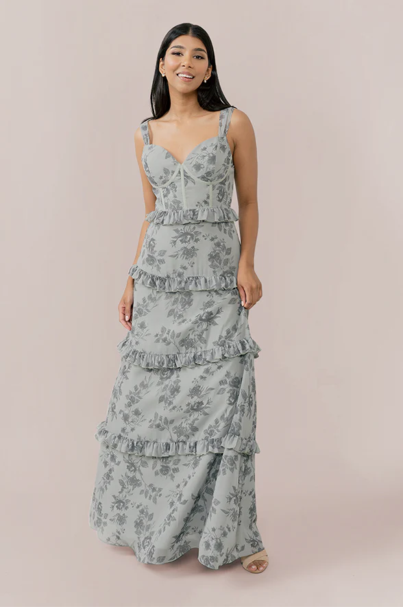 Sloane Chiffon Floral Print Dress | Made To Order - Image 14