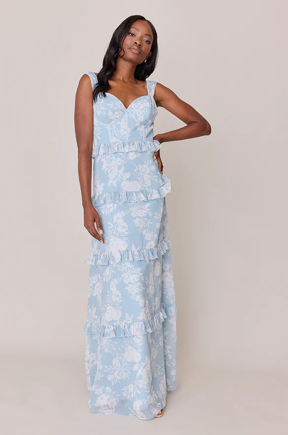 Sloane Chiffon Floral Print Dress | Made To Order - Image 23
