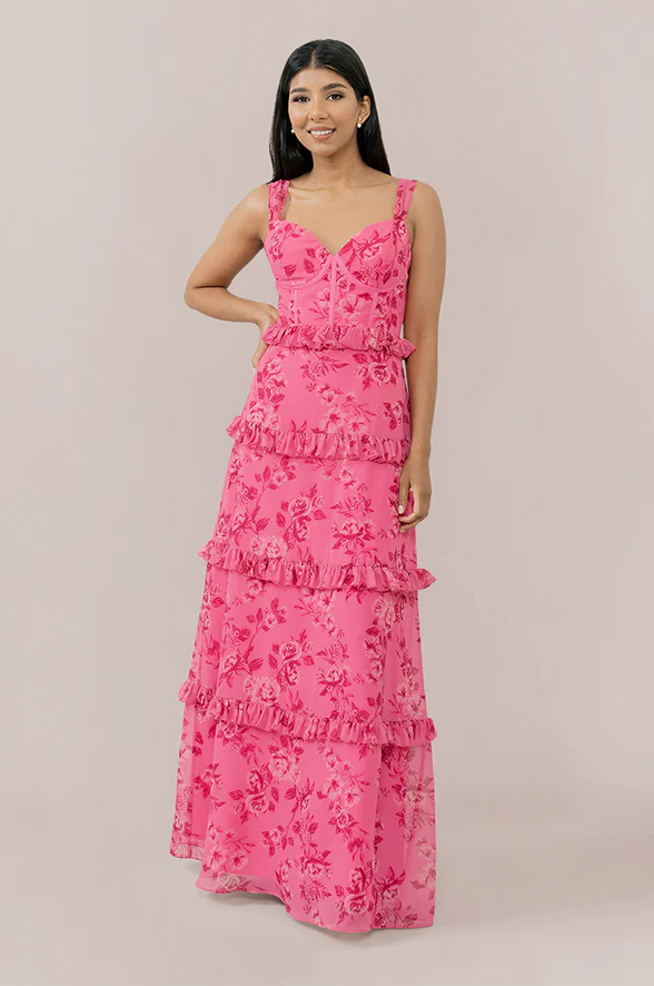 Sloane Chiffon Floral Print Dress | Made To Order - Image 34