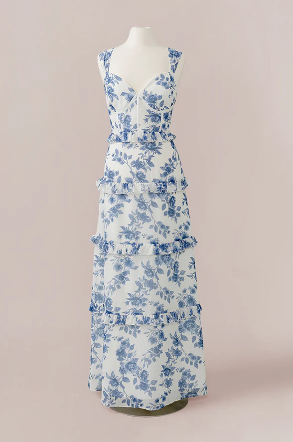 Sloane Chiffon Floral Print Dress | Made To Order - Image 35