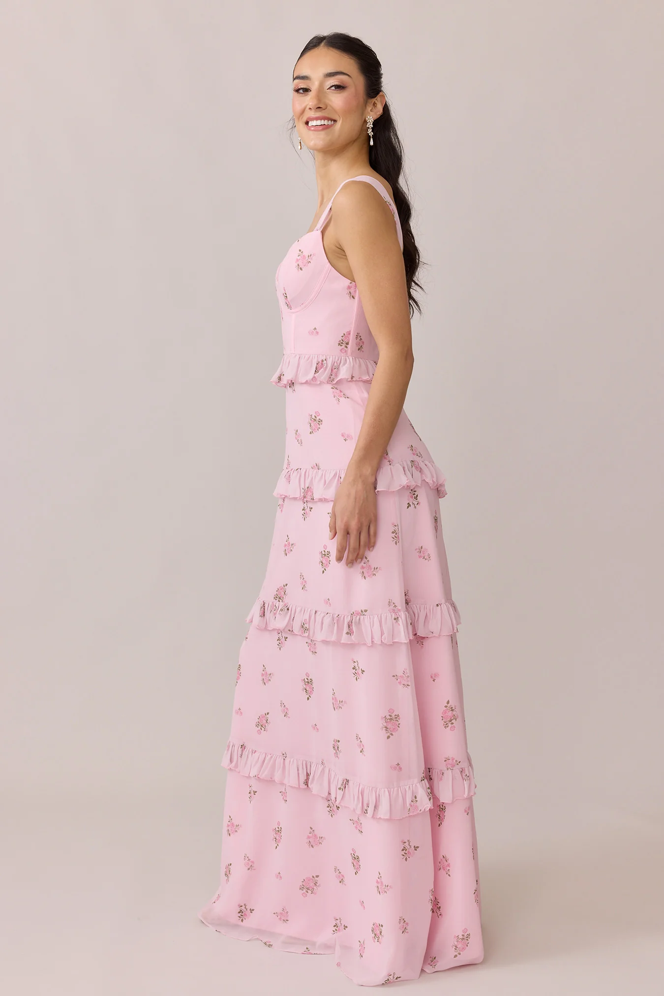 Sloane Chiffon Floral Print Dress | Made To Order - Image 53