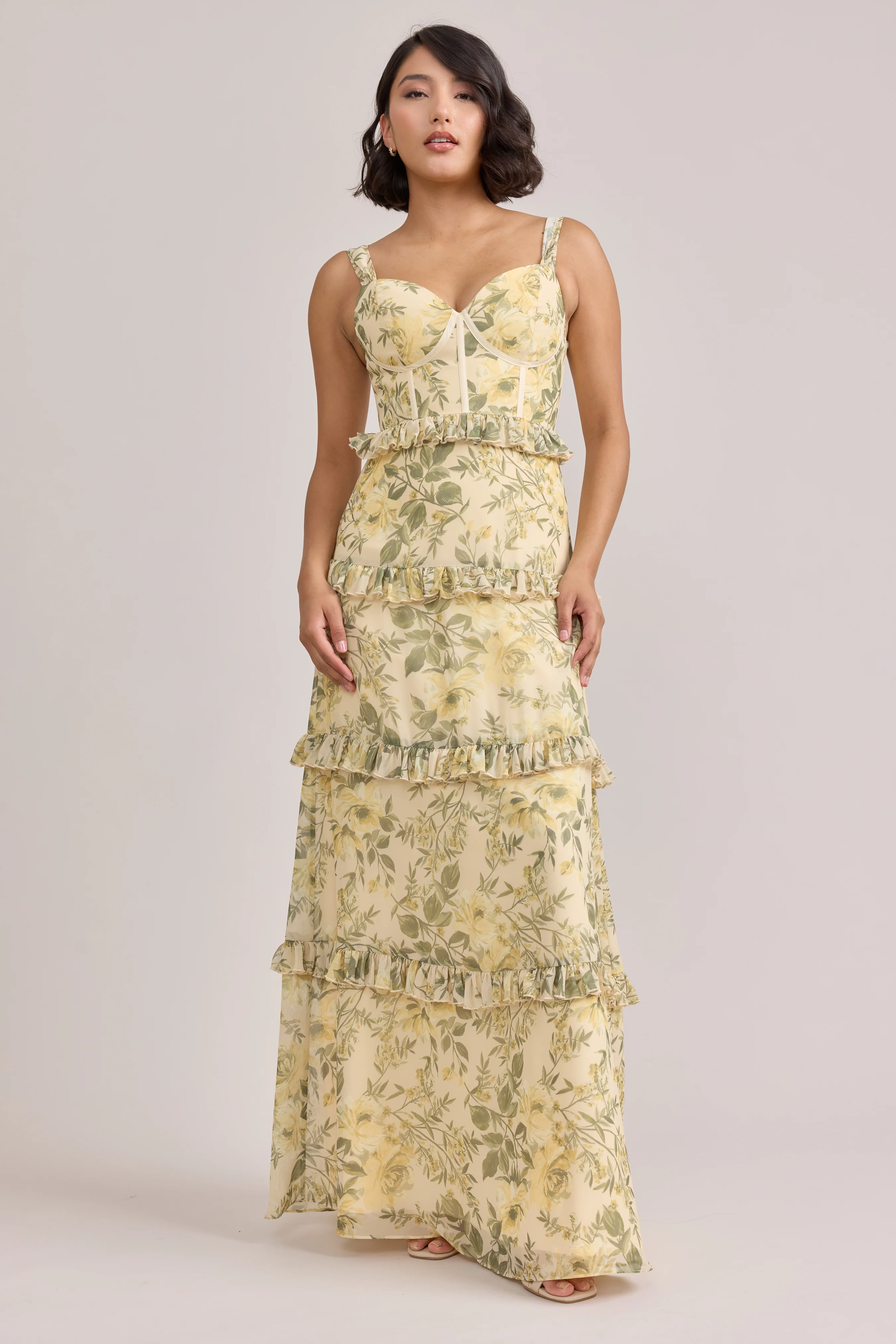 Sloane Chiffon Floral Print Dress | Made To Order - Image 67
