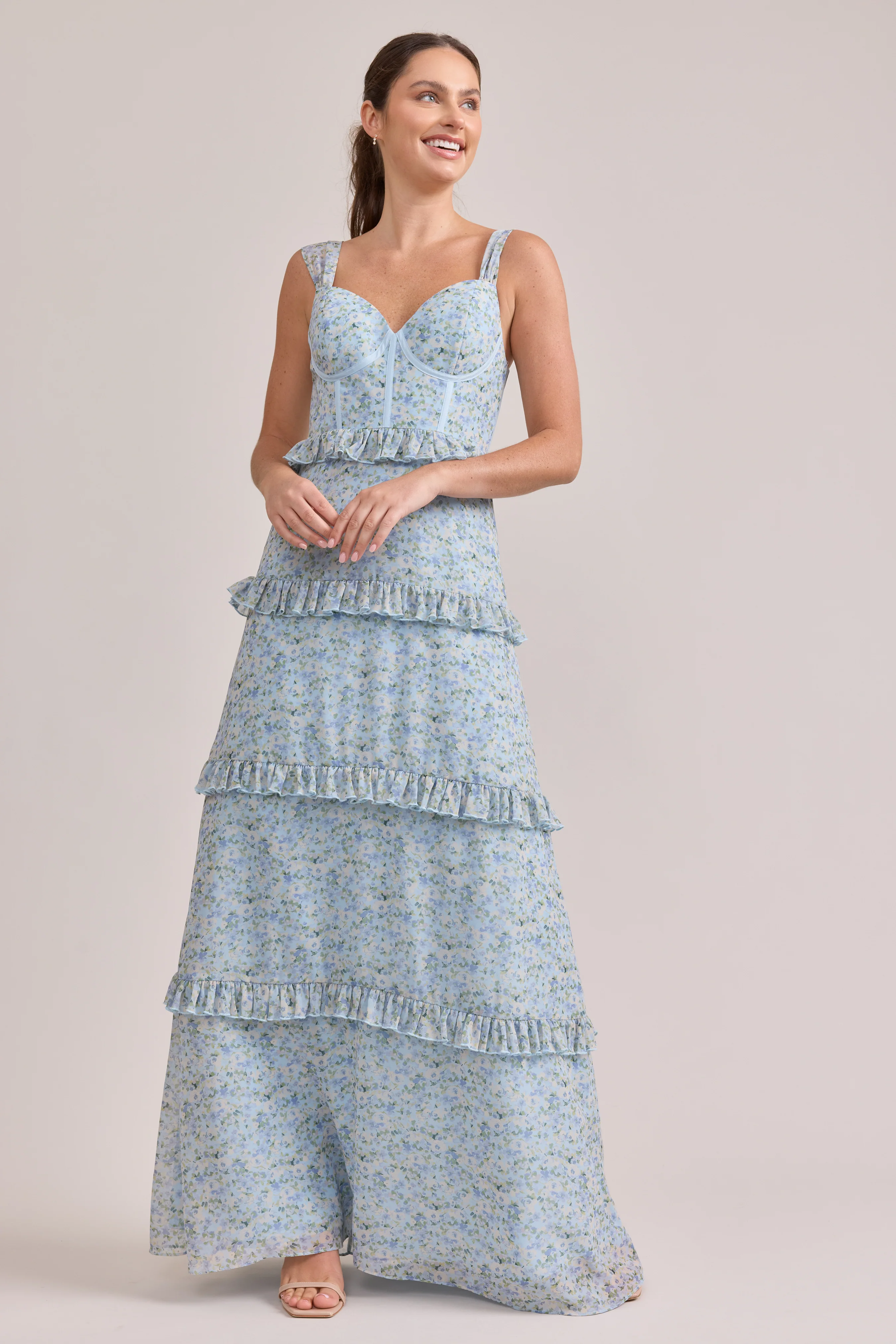 Sloane Chiffon Floral Print Dress | Made To Order - Image 78
