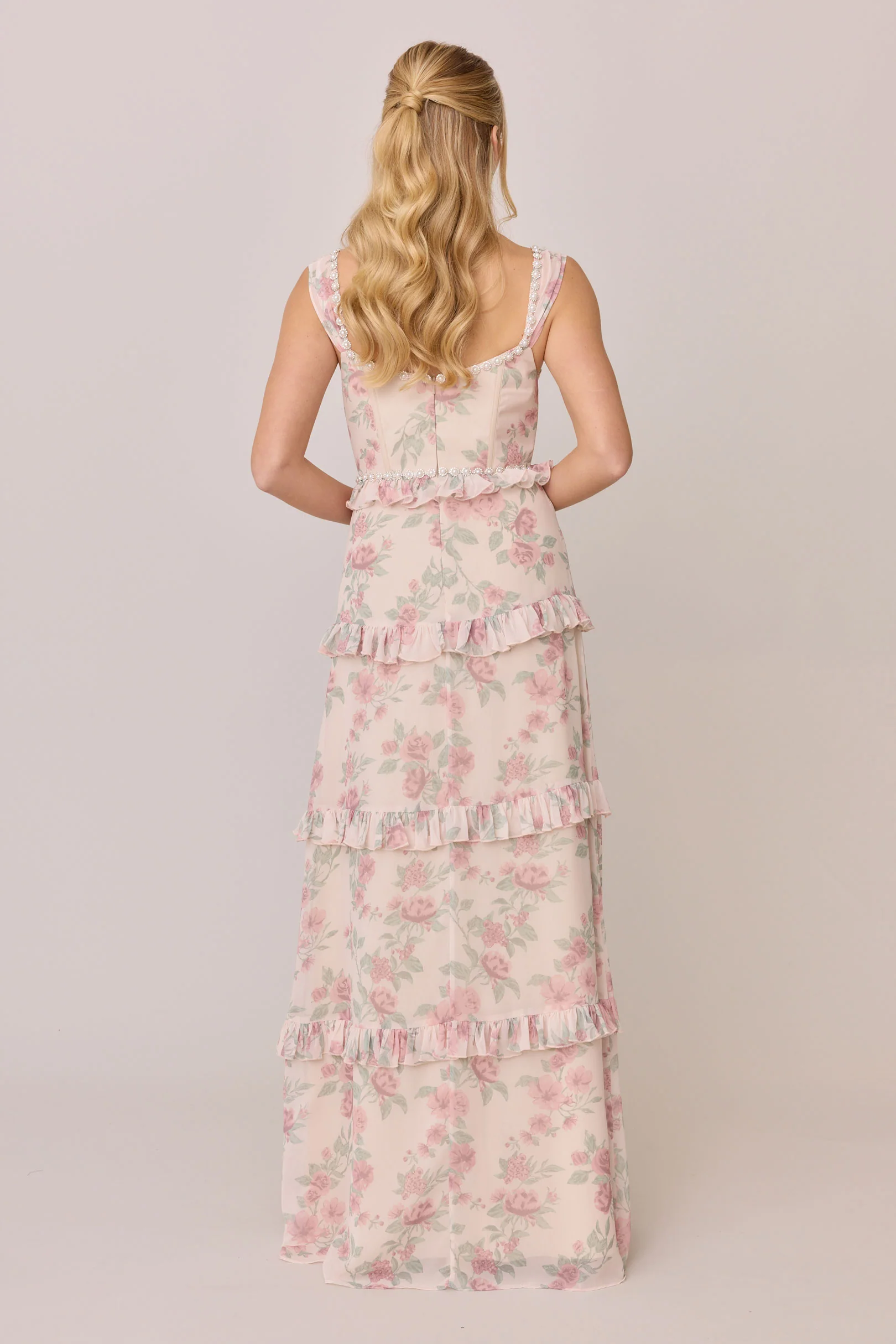 Sloane Luxe Chiffon Floral Print Dress | Made To Order - Image 16