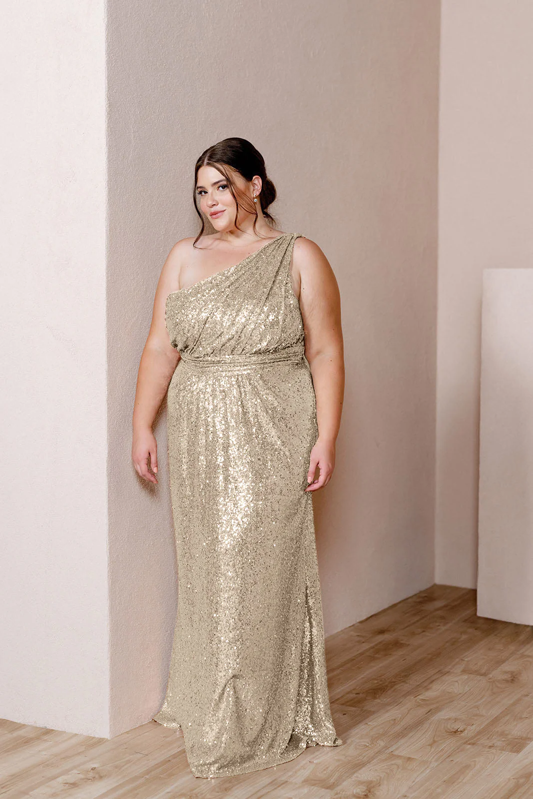 Starla Sequin Dress | Ready To Ship | Champagne Gold