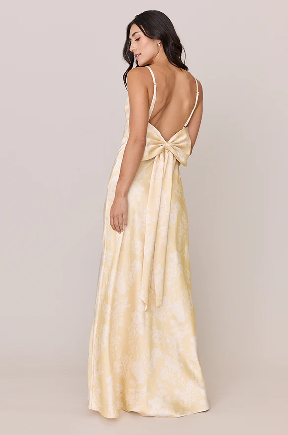 Steph Satin Floral Print Dress | Made To Order - Image 42