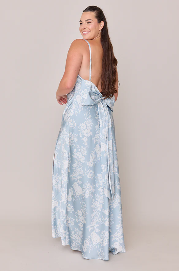Steph Satin Floral Print Dress | Made To Order - Image 44
