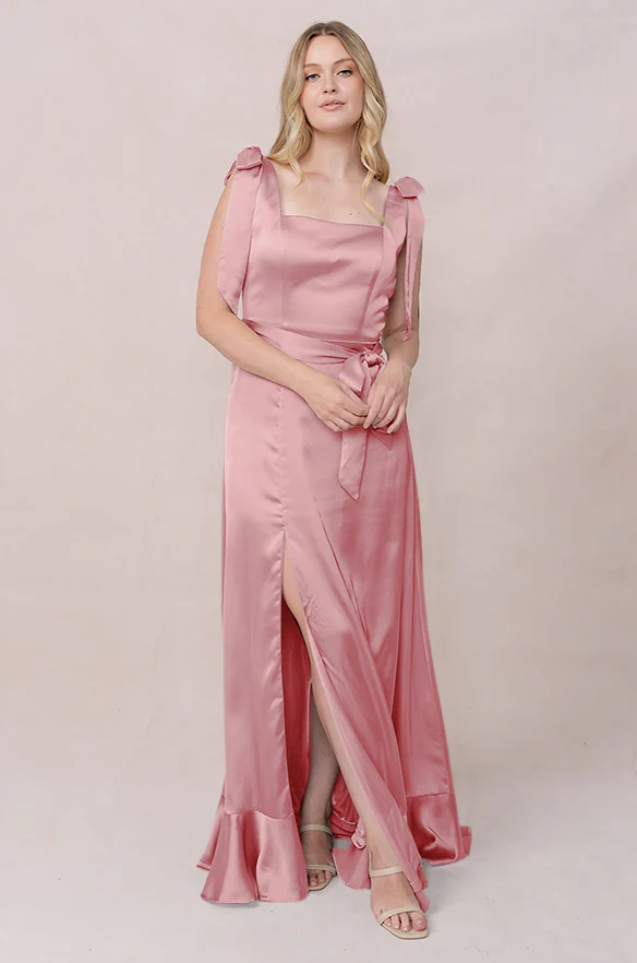 Stevie Satin Dress | Made To Order - Image 186