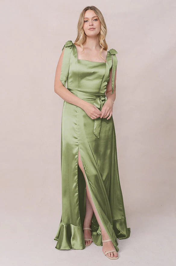 Stevie Satin Dress | Made To Order - Image 235