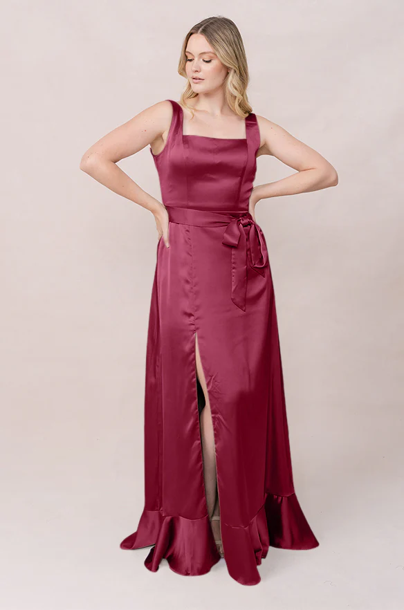 Stevie Satin Dress | Made To Order - Image 60