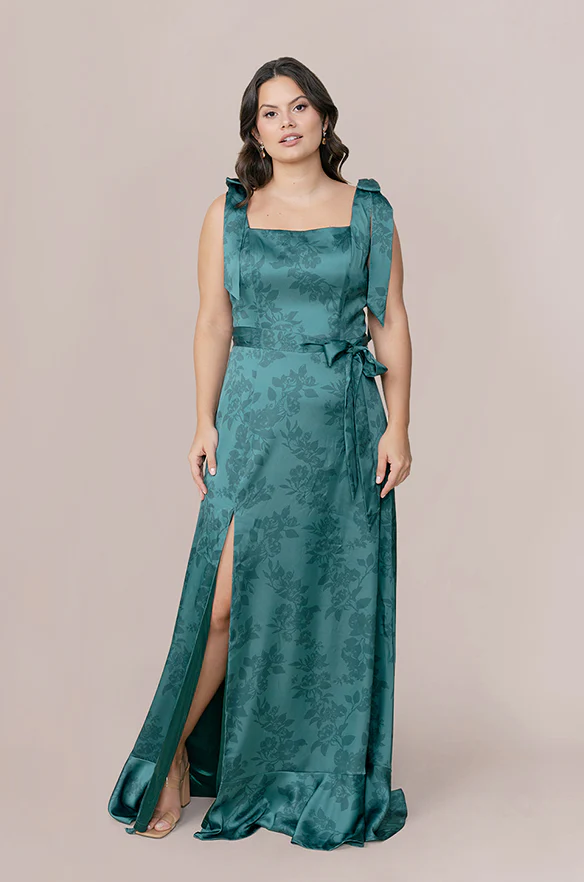 Stevie Satin Floral Print Dress | Made To Order - Image 12