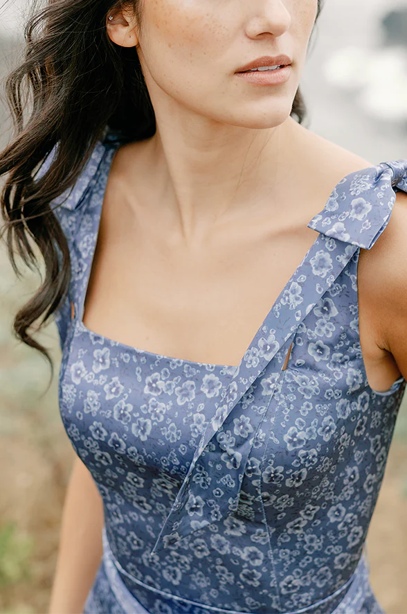 Stevie Satin Floral Print Dress | Made To Order - Image 14