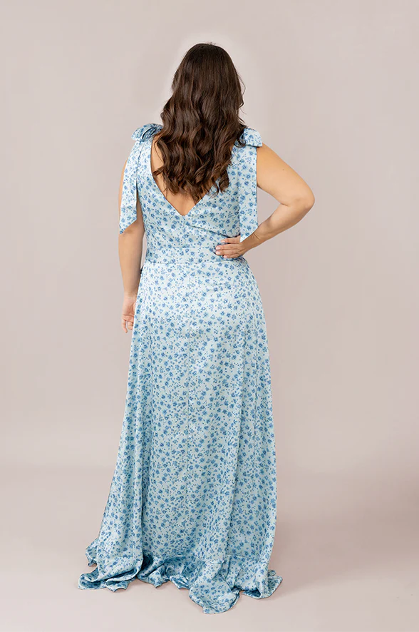 Stevie Satin Floral Print Dress | Made To Order - Image 28