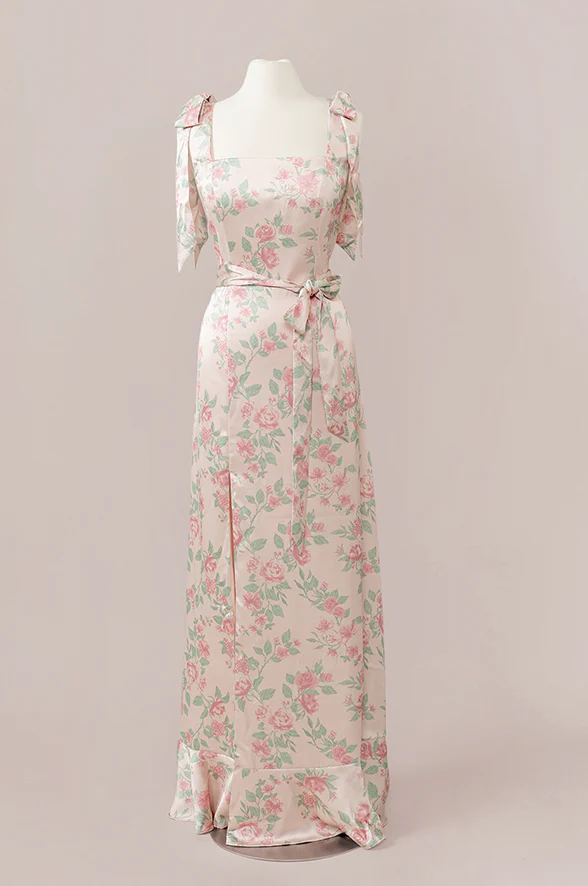 Stevie Satin Floral Print Dress | Made To Order - Image 32