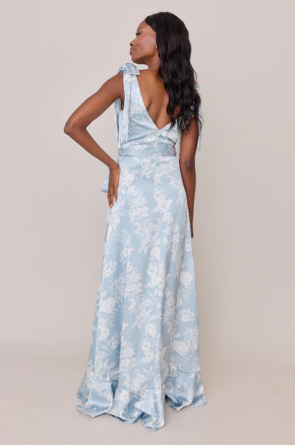 Stevie Satin Floral Print Dress | Made To Order - Image 40