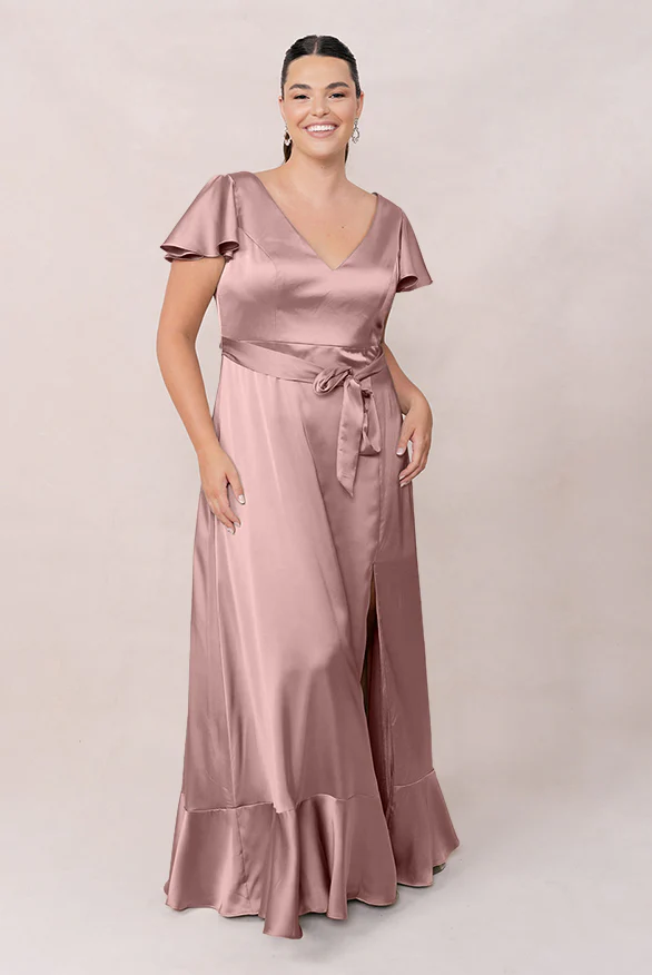 Thalia Satin Dress | Made To Order - Image 83