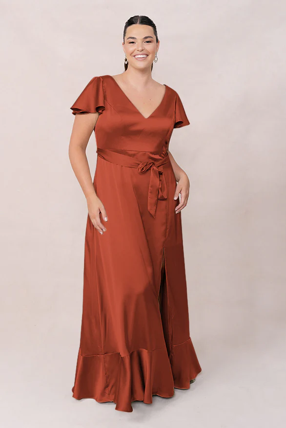 Thalia Satin Dress | Made To Order - Image 89